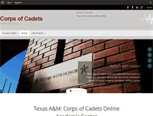 Tablet Screenshot of corpsofcadets.net